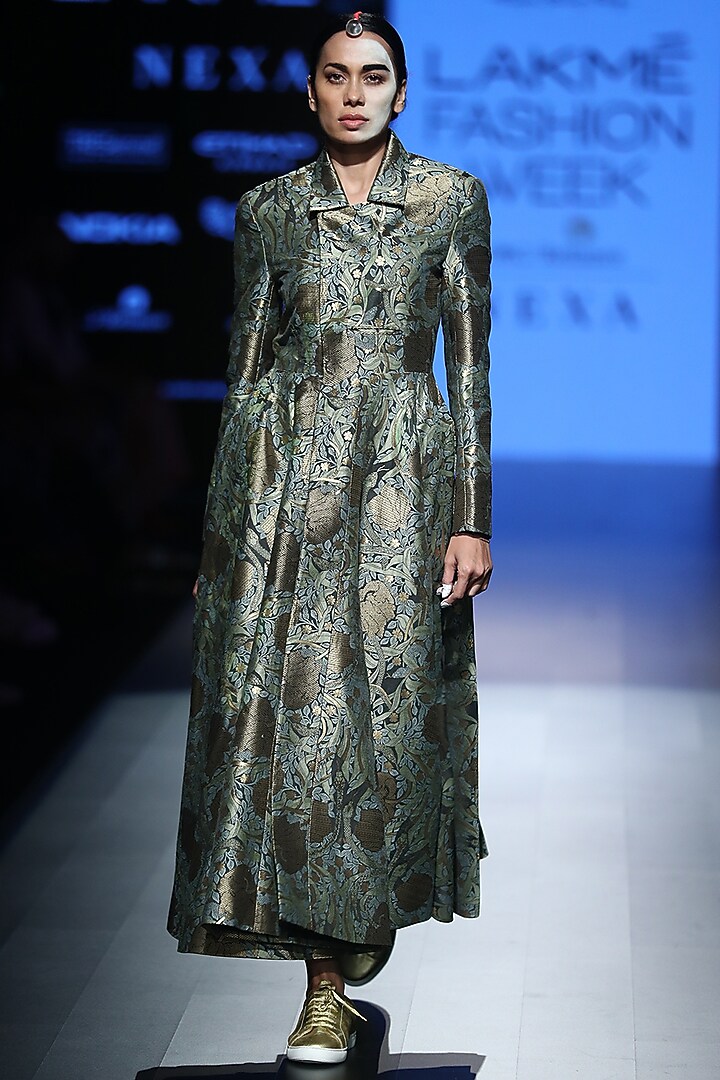 Green asymmetrical jacket available only at Pernia's Pop Up Shop.