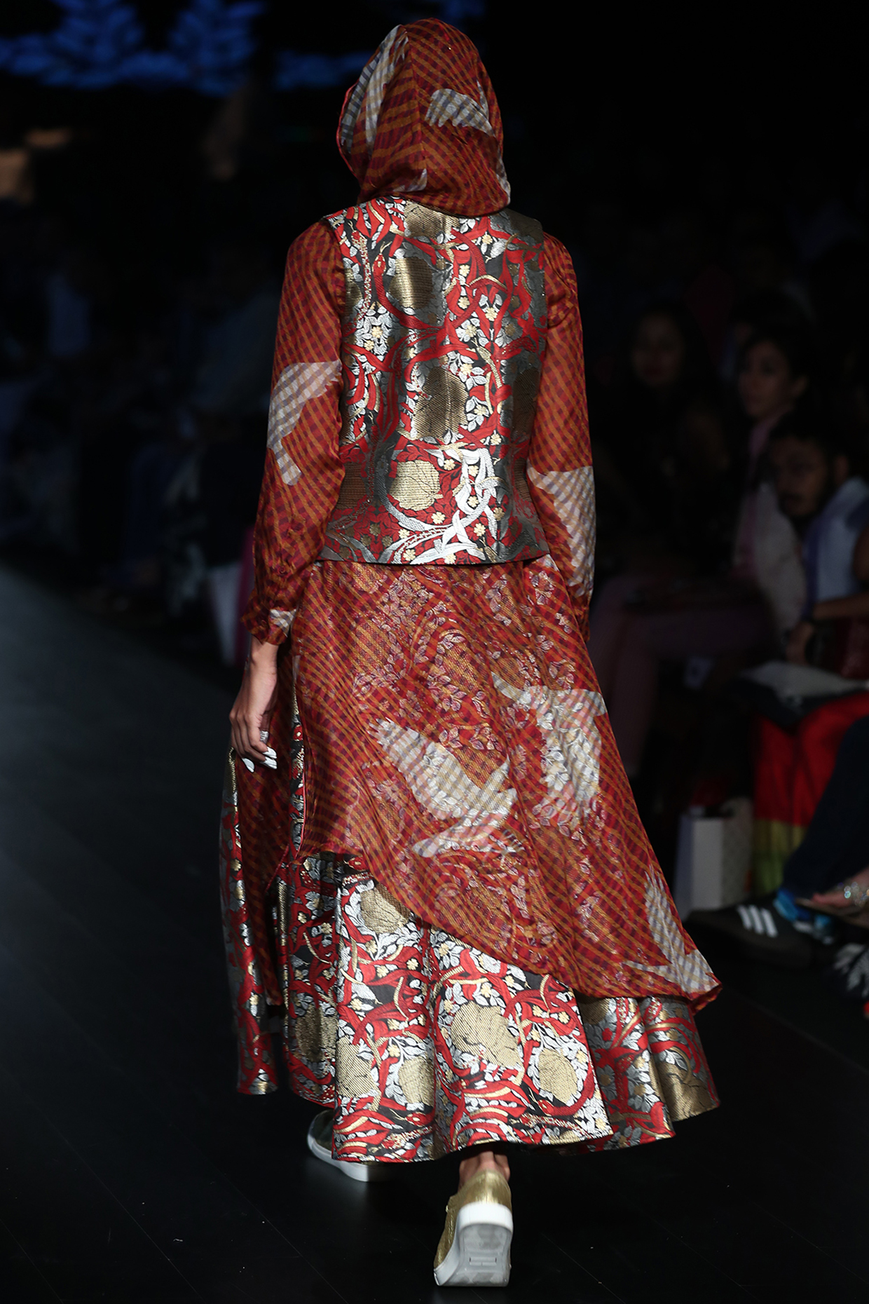 Red Printed Tunic by Rajesh Pratap Singh