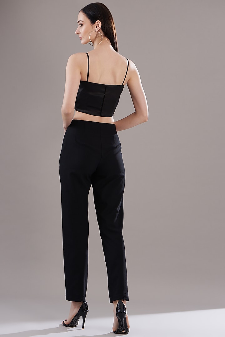 Black Organza Bow Top by RITIKA ARYA JAIN at Pernia's Pop Up Shop