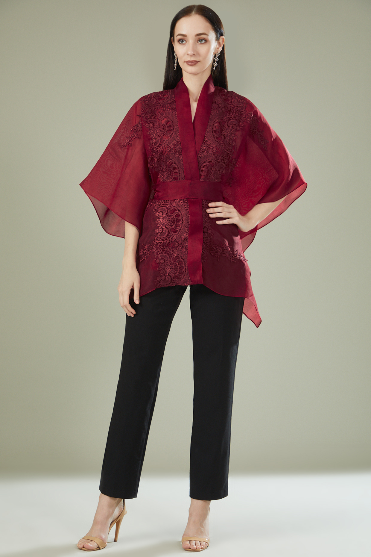 Red Organza Top by RITIKA ARYA JAIN at Pernia s Pop Up Shop