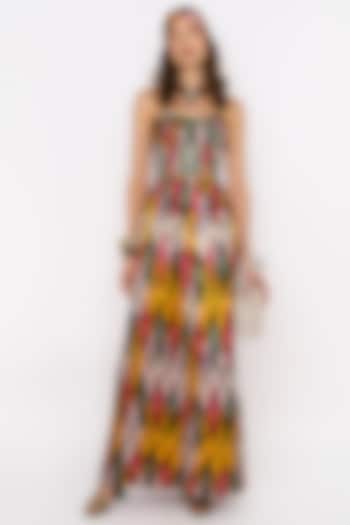 Multi-Colored Silk Maxi Cocktail Dress by Rara Avis at Pernia's Pop Up Shop