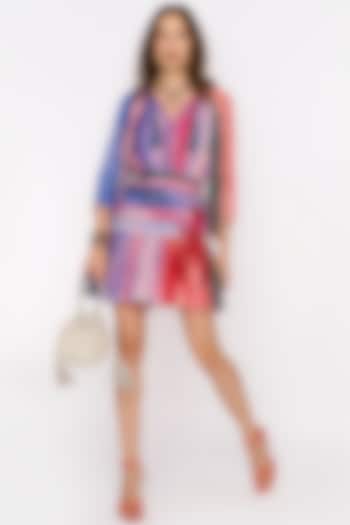 Multi-Colored Lurex & Viscose Pleated Dress by Rara Avis