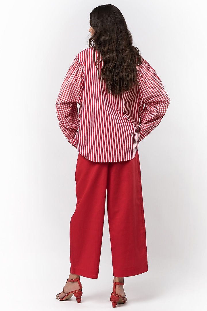 Light Red Striped Shirt by Rara Avis at Pernia's Pop Up Shop