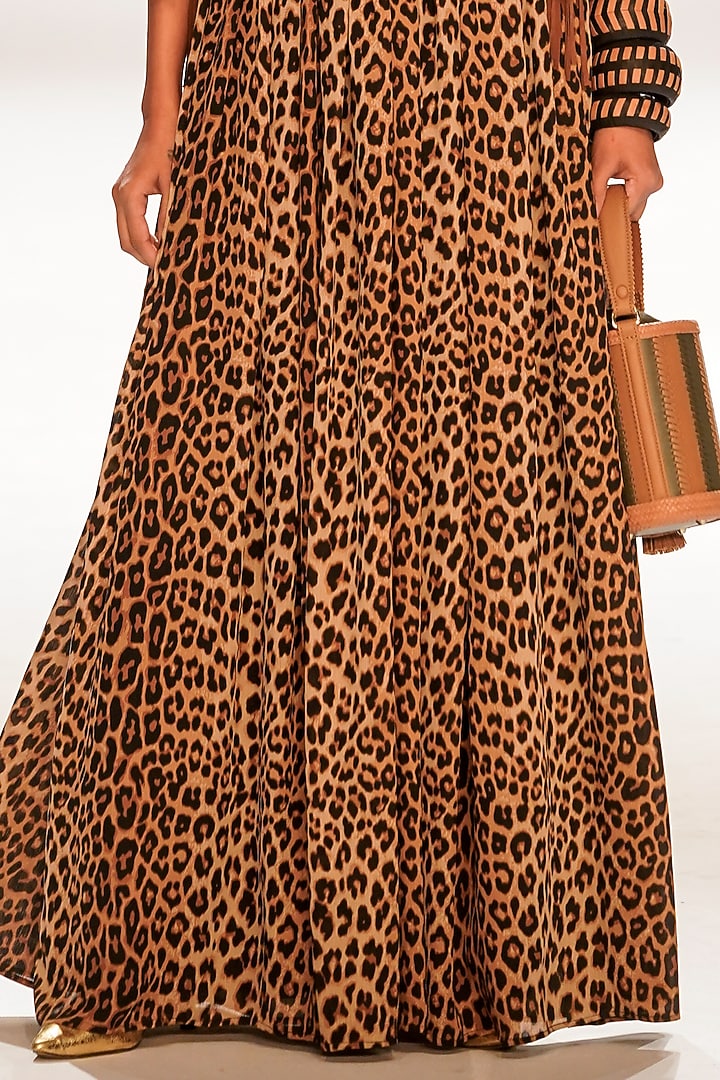 Brown Viscose Suede Leather Maxi Dress by Rara Avis at Pernia's Pop Up Shop  2026