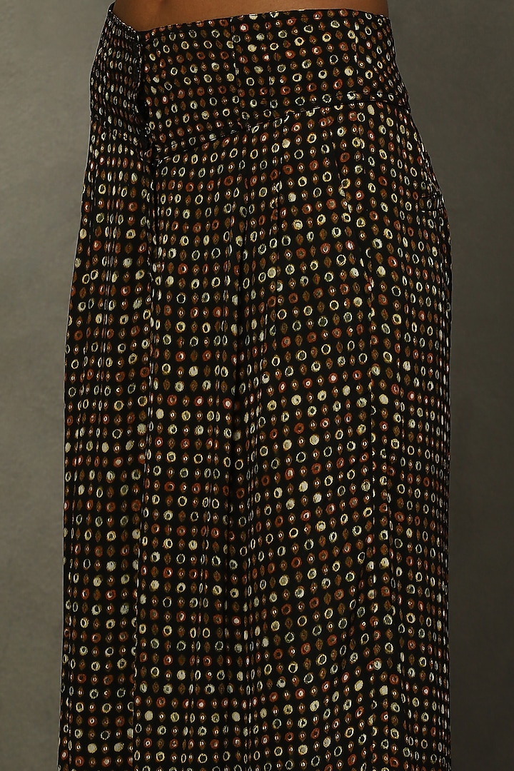 Black Viscose Chinon Mirror Work Cape Set by Ri Ritu Kumar at Pernia's Pop Up Shop