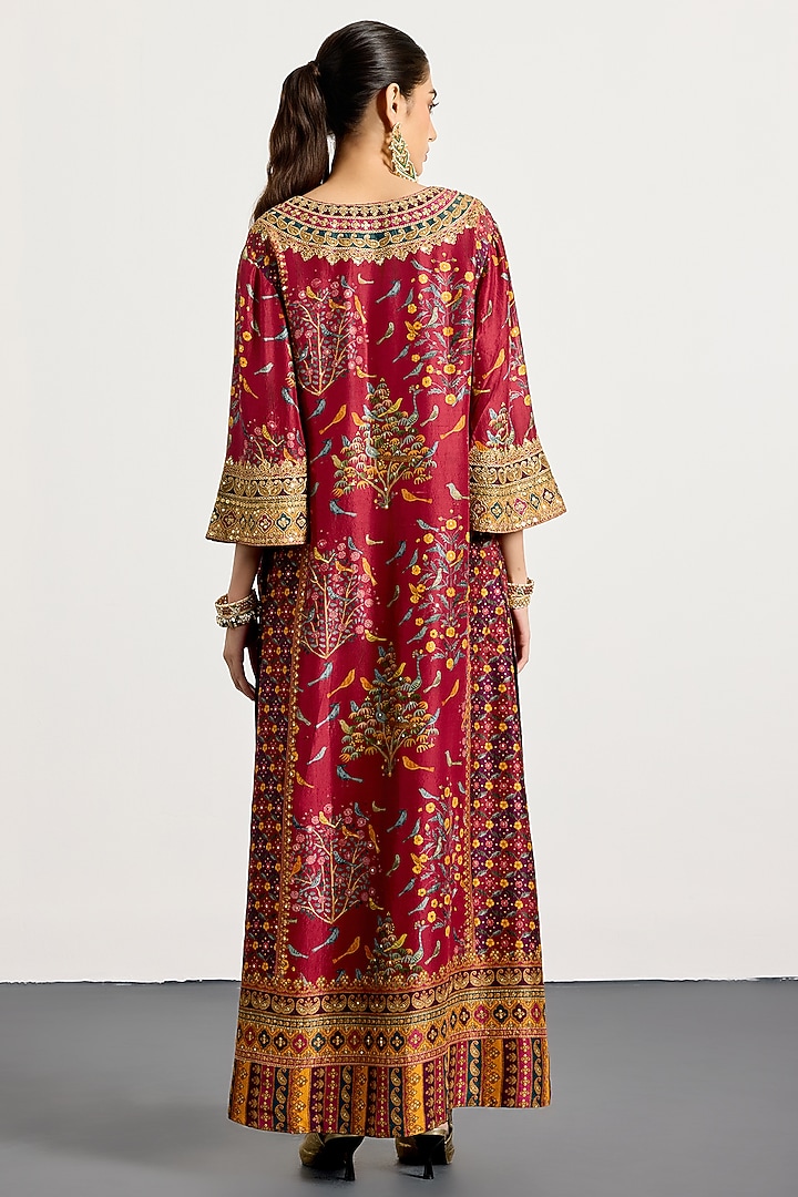 Purple Silk & Viscose Printed Kurta Set by Ri Ritu Kumar at Pernia's Pop Up Shop