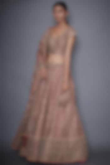 Pink Silk Bridal lehenga for 22 Lehenga Set by Ri Ritu Kumar at Pernia's Pop Up Shop