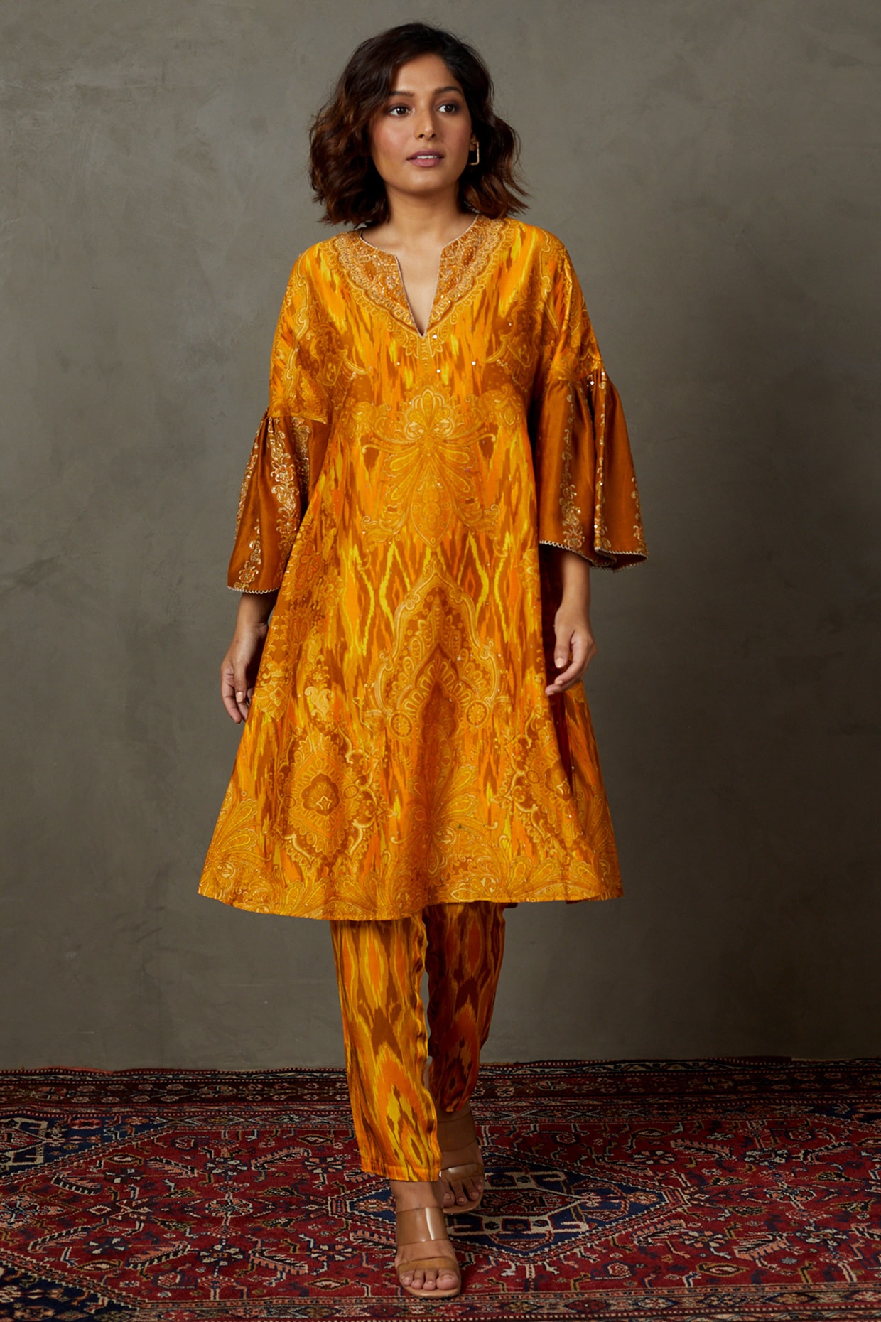 Ritu kumar yellow dress top