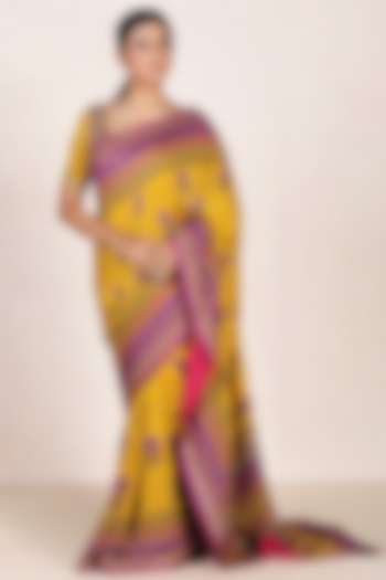 Yellow Embroidered Saree Set by Ri Ritu Kumar