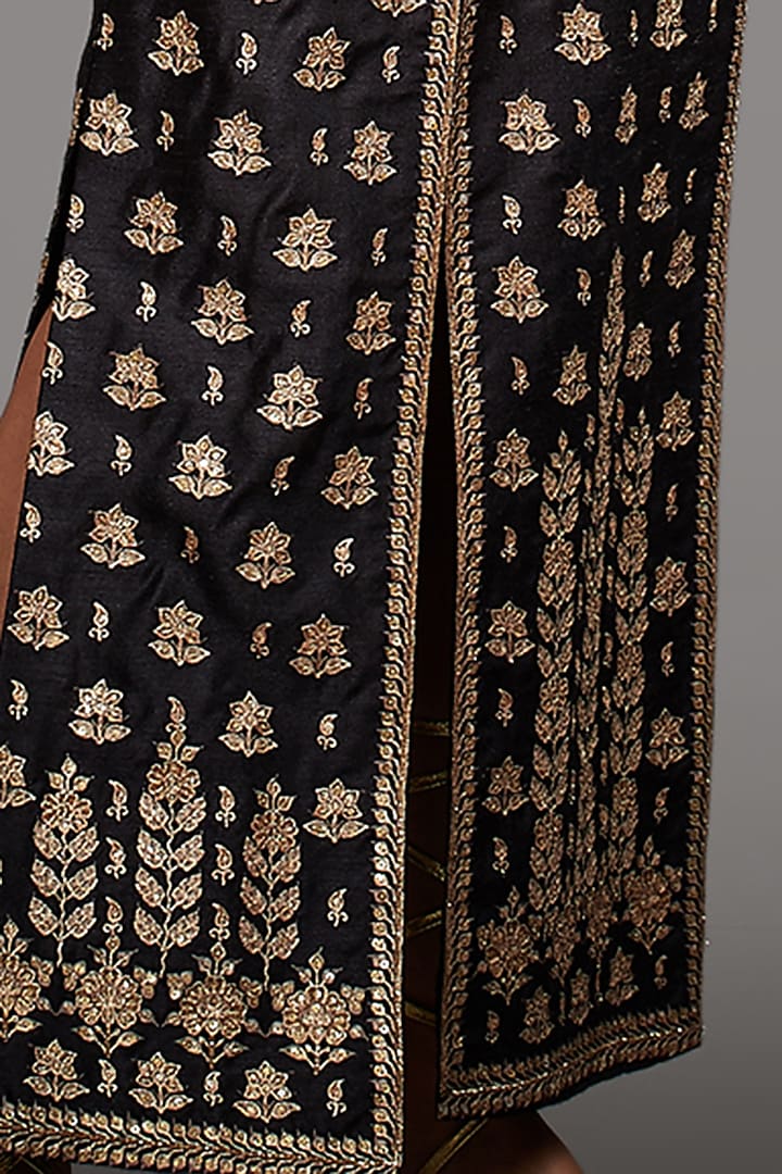 Black Tropical Printed Cocktail Dress by Ri Ritu Kumar at Pernia's Pop Up Shop