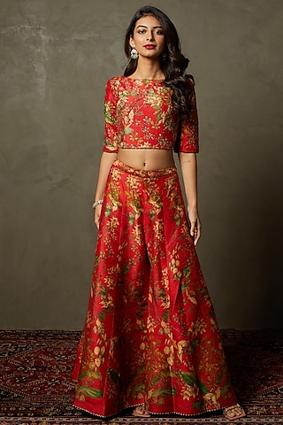 Red Palazzos - Buy Trendy Red Palazzos Online in India
