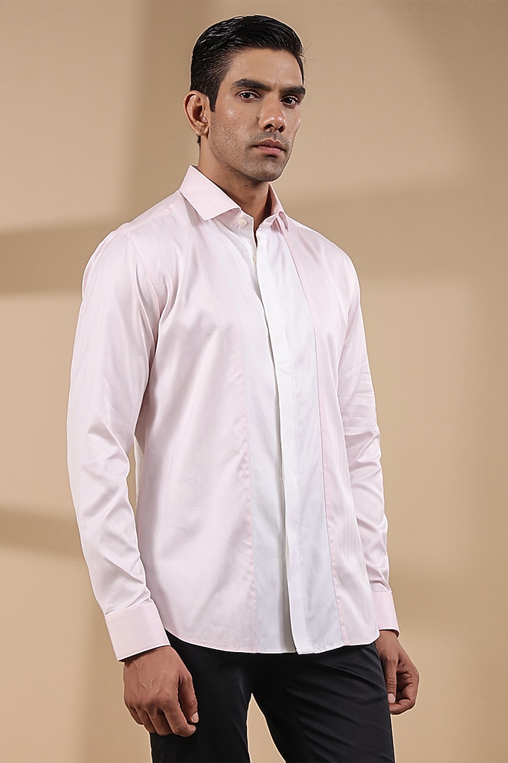 Blush Pink Supima Cotton Shirt by Raw & Rustic by Niti Bothra