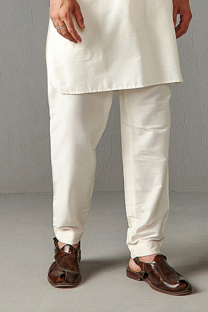 Yellow Silk Bundi Jacket With Kurta Set by Rabani & Rakha Men at Pernia's Pop Up Shop