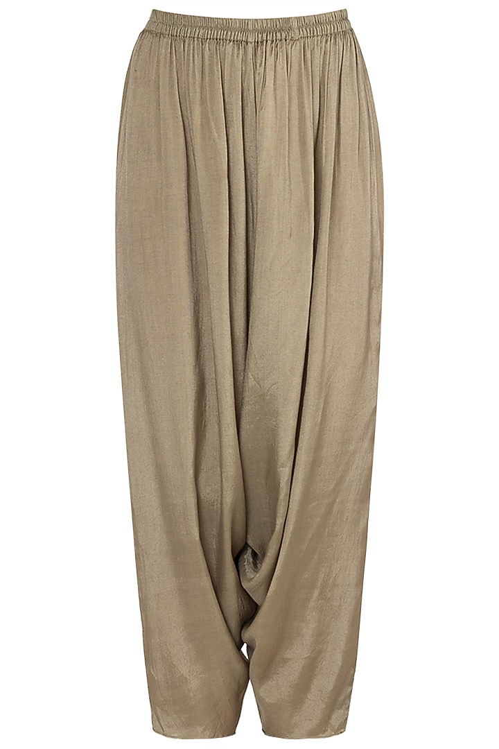 Yellow embroidered tunic with dhoti pants available only at Pernia's Pop Up Shop.
