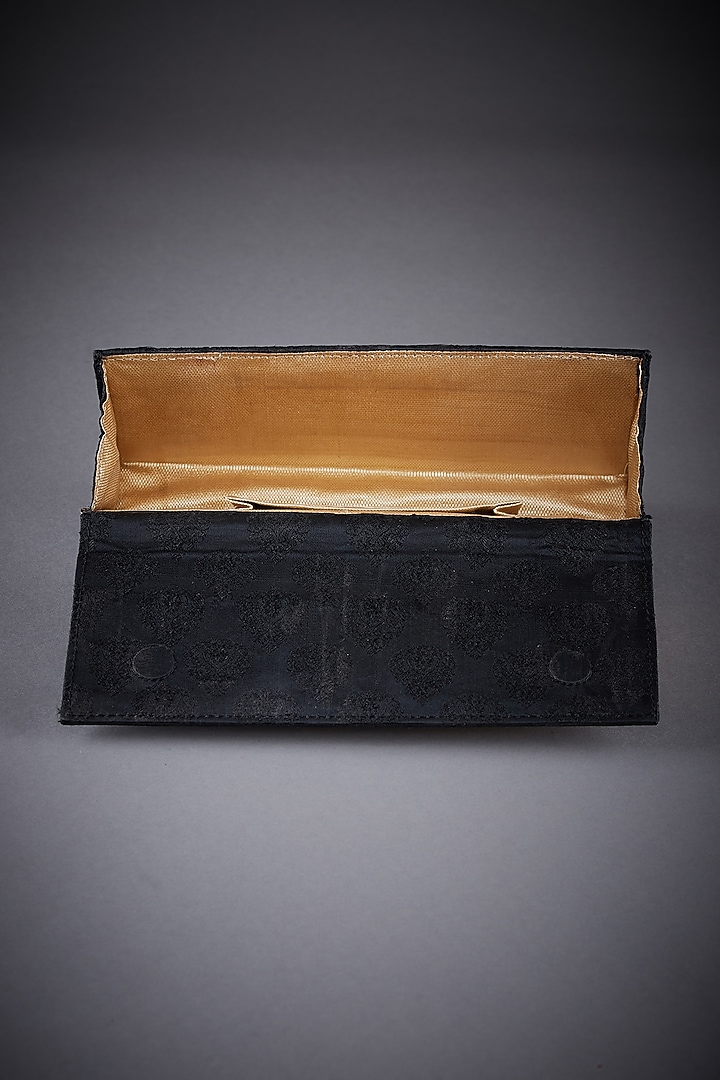 Black & Gold Embroidered Clutch by Ri Ritu Kumar at Pernia's Pop Up Shop