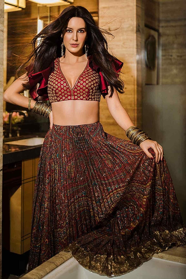 Multi Colored Skirt Set by Ri Ritu Kumar at Pernia's Pop Up Shop