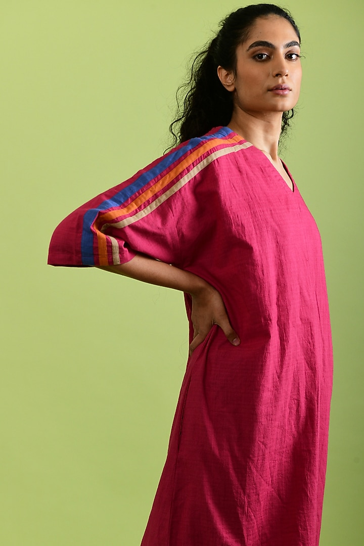 Bright Magenta Handloom Cotton Co-Ord Set by Rias Jaipur at Pernia's Pop Up Shop