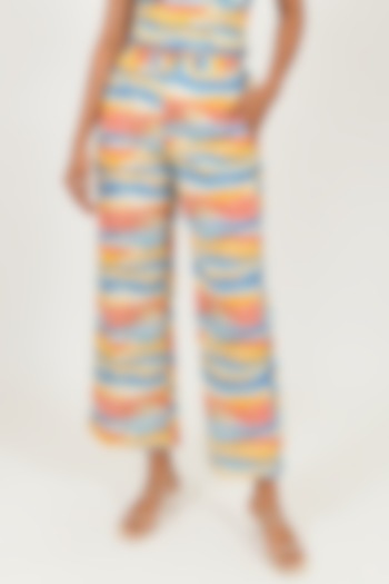 Multi-Colored Organic Cotton Printed Pants by Rias Jaipur at Pernia's Pop Up Shop