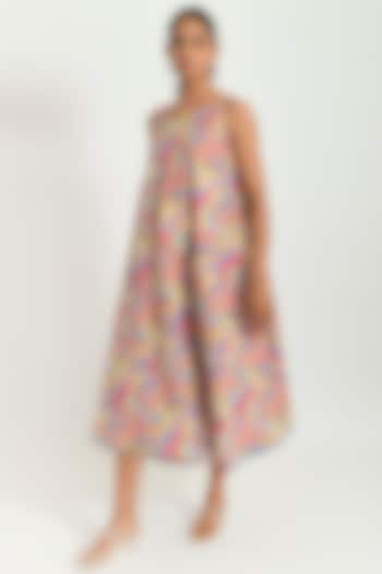 Multi-Colored Organic Cotton Printed Maxi Dress by Rias Jaipur at Pernia's Pop Up Shop