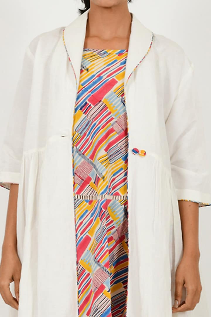 Multi-Colored Organic Cotton Jacket Set by Rias Jaipur at Pernia's Pop Up Shop