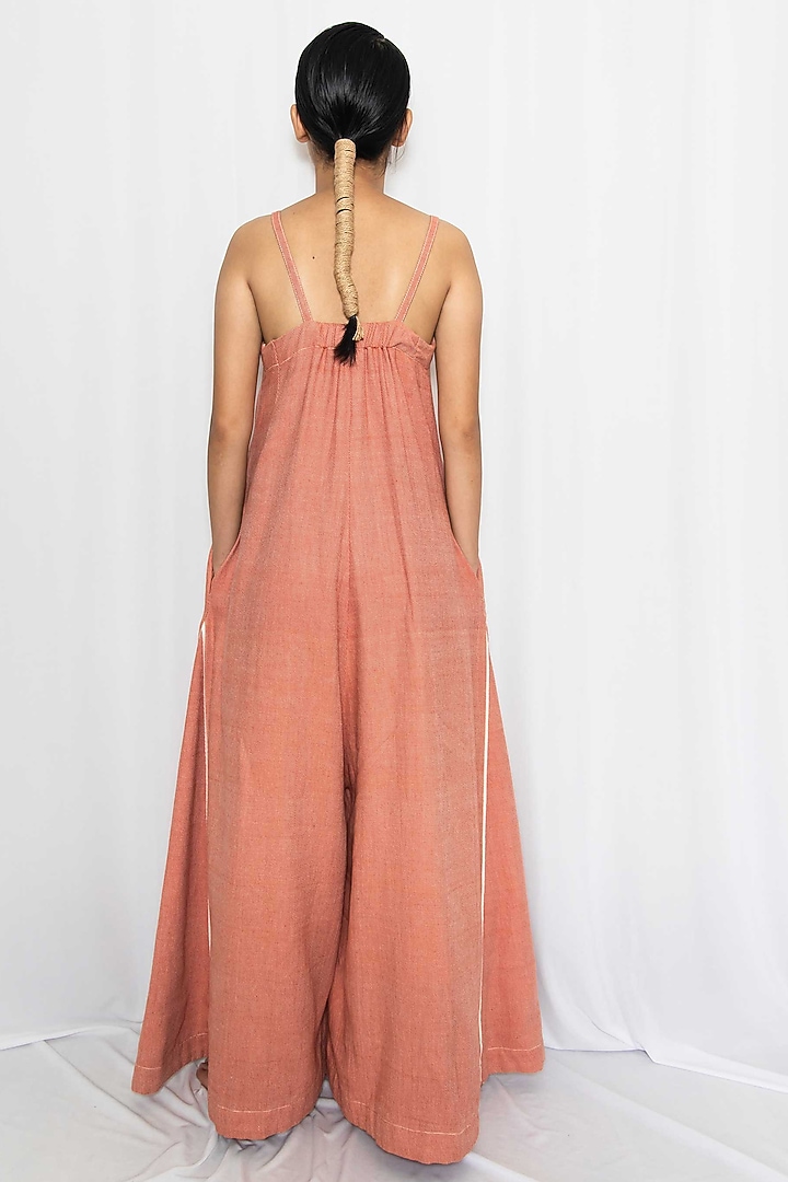 Coral Striped Jumpsuit by Rias Jaipur at Pernia's Pop Up Shop