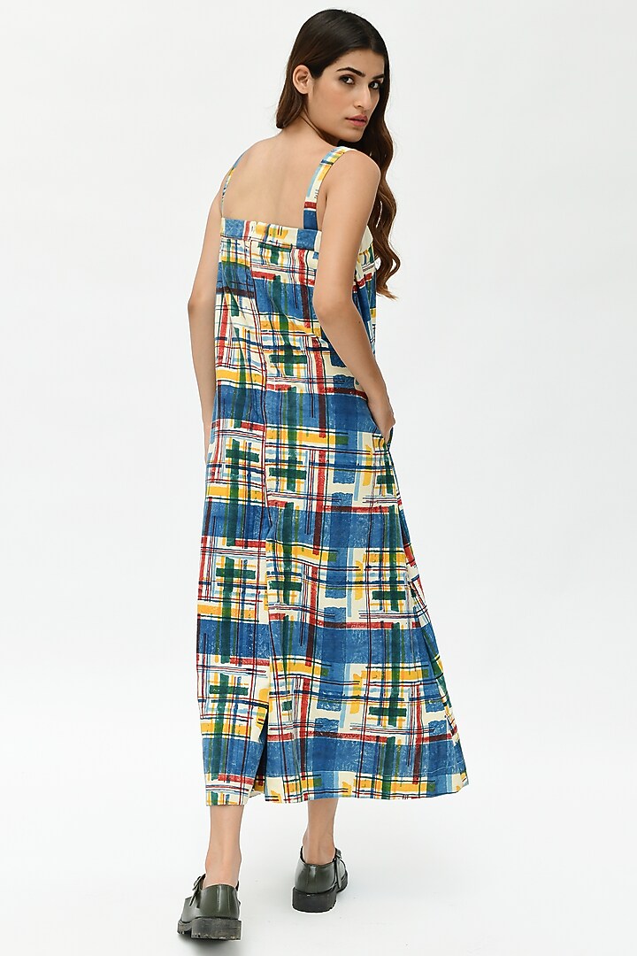Multi-Colored Hand Block Printed Jumpsuit by Rias Jaipur at Pernia's Pop Up Shop