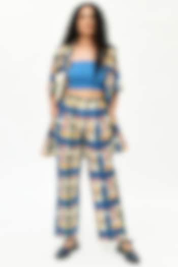 Multi-Colored Striped Printed Co-Ord Set by Rias Jaipur at Pernia's Pop Up Shop
