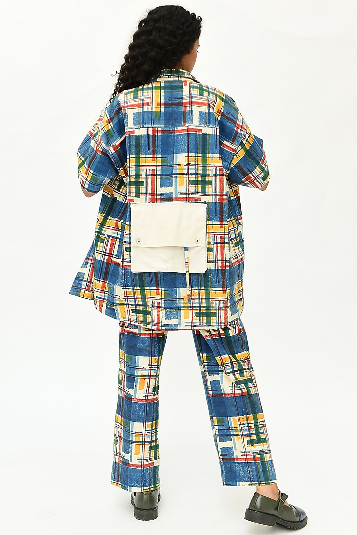Multi-Colored Striped Printed Co-Ord Set by Rias Jaipur at Pernia's Pop Up Shop