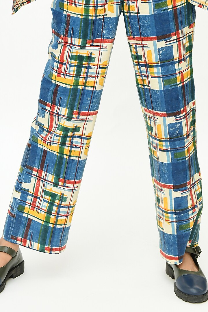 Multi-Colored Striped Printed Co-Ord Set by Rias Jaipur at Pernia's Pop Up Shop