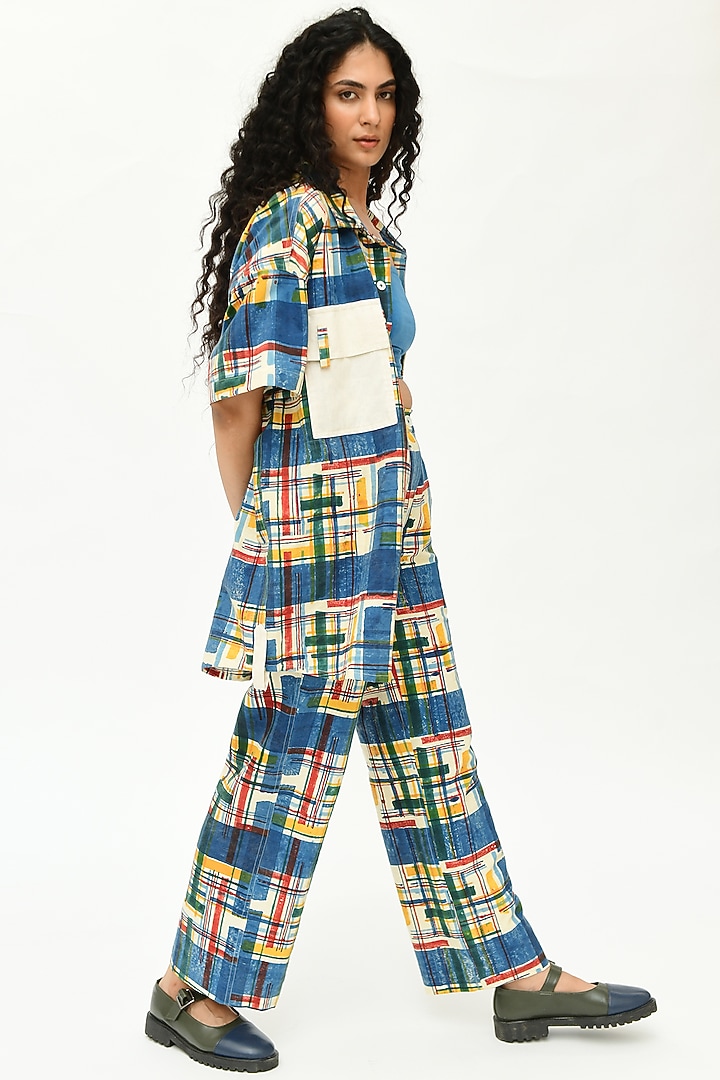 Multi-Colored Stripe Printed Shirt by Rias Jaipur at Pernia's Pop Up Shop