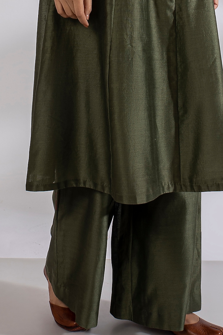 Green Floral Embroidered Jumpsuit by Rashi Jain at Pernia's Pop Up Shop