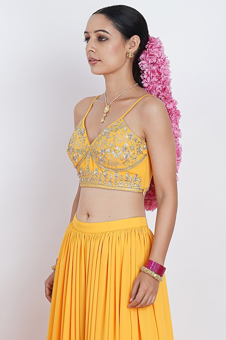 Yellow Palazzo Pant Set by Rashi Jain at Pernia's Pop Up Shop