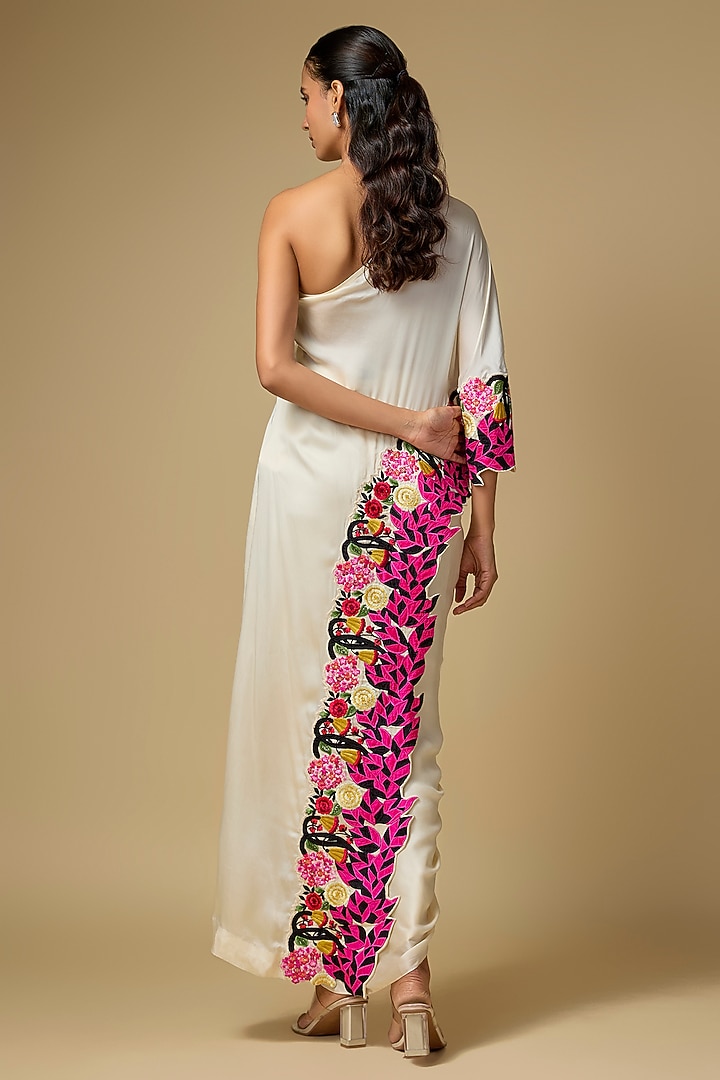 Amber-Colored Silk Satin Pant Set by Rashi Kapoor at Pernia's Pop Up Shop