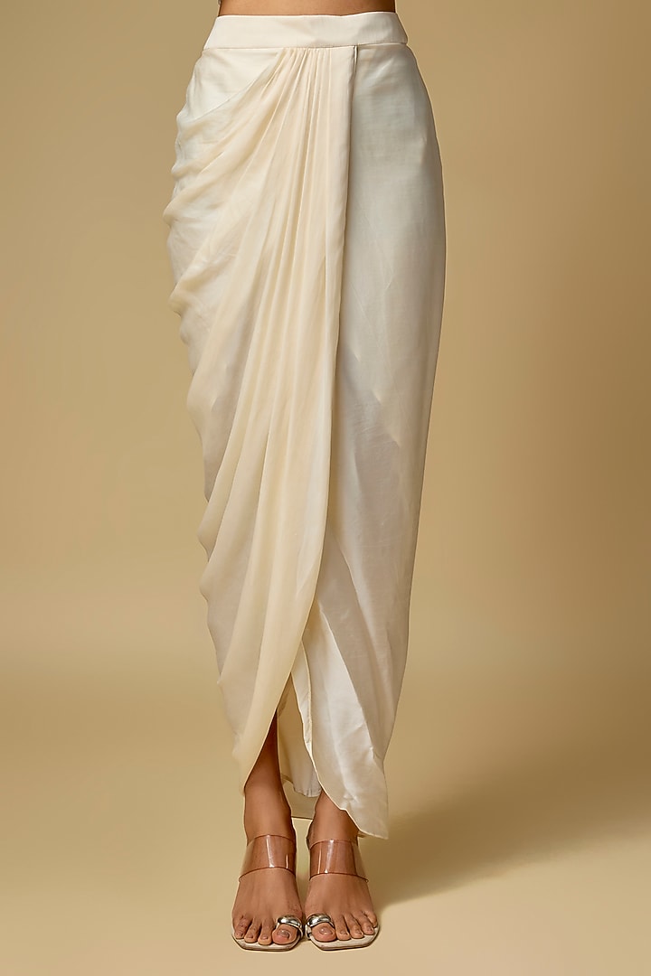 Amber-Colored Silk Satin Pant Set by Rashi Kapoor at Pernia's Pop Up Shop