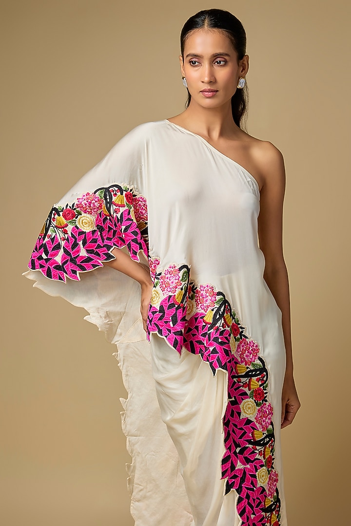 Amber-Colored Silk Satin Pant Set by Rashi Kapoor at Pernia's Pop Up Shop