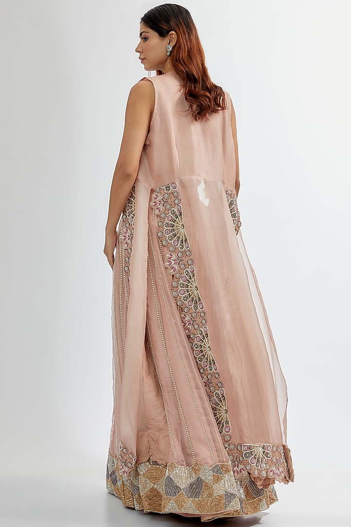 Lilac Upada & Organza Bridal Sharara Set by Rashi Kapoor at Pernia's Pop Up Shop