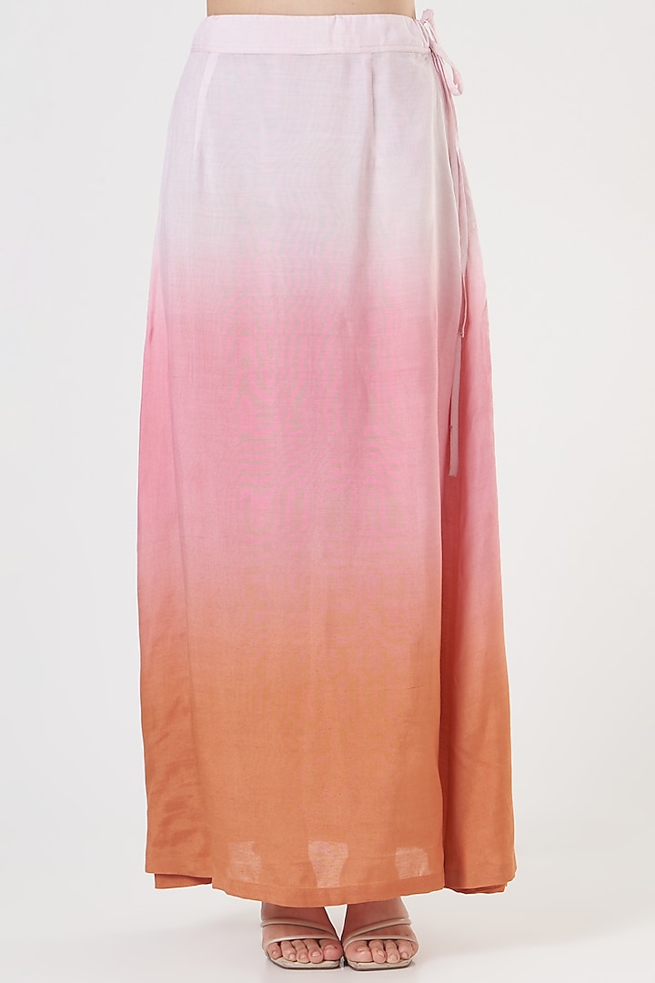 Rainbow Pink Embroidered Saree Set Design by Rahul Mishra at Pernia's Pop  Up Shop 2024
