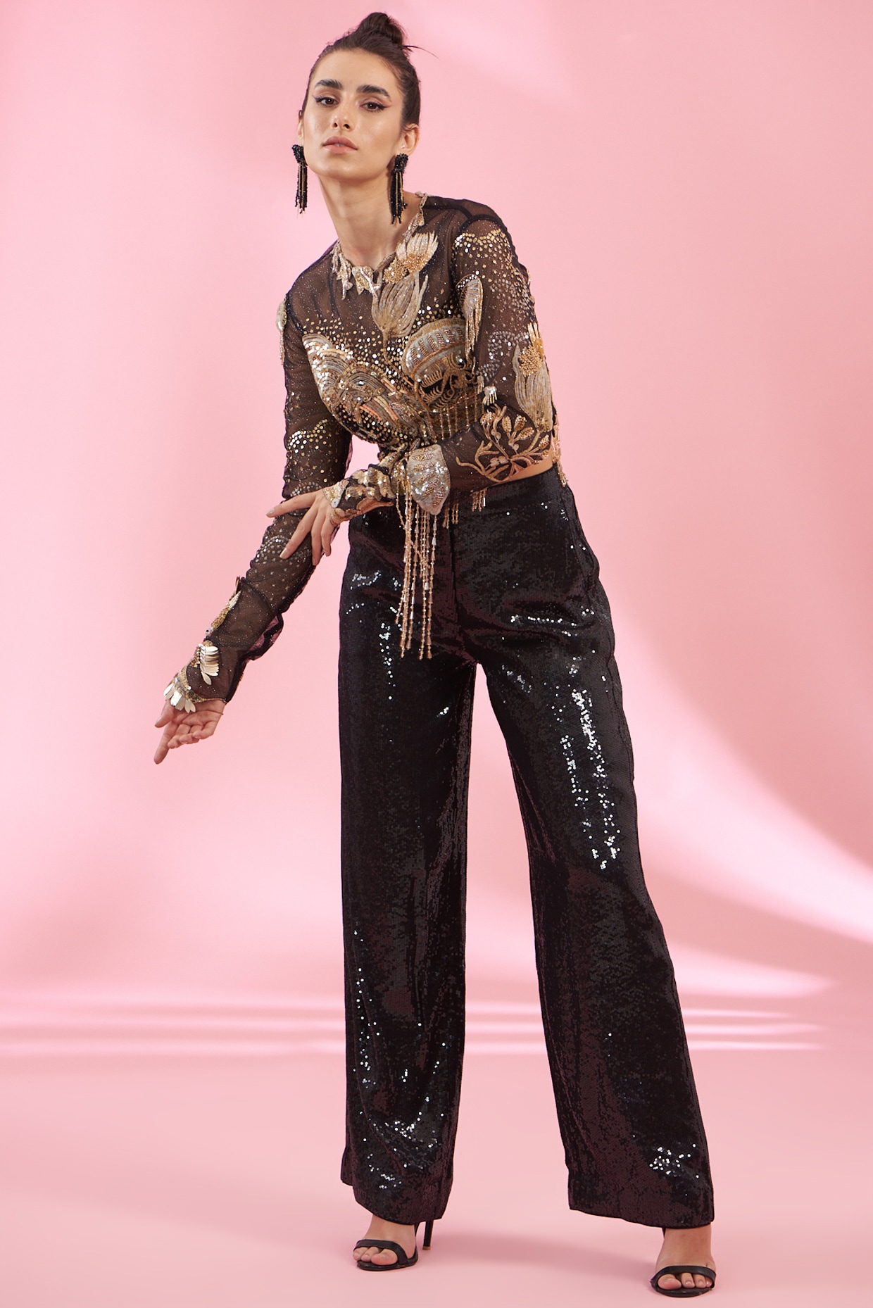 Shimmer And Sparkle Pants, Black – Chic Soul