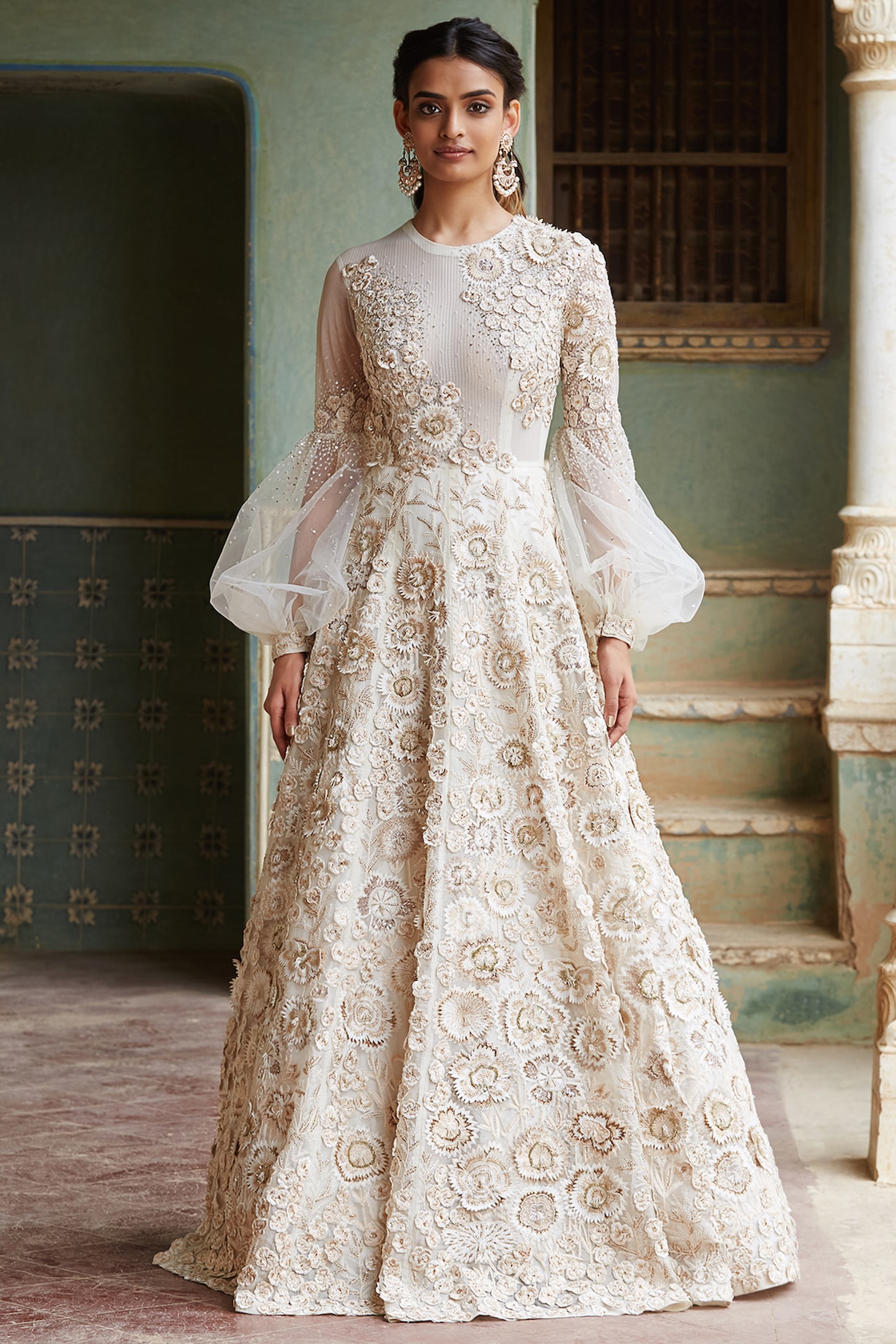 slim fit dress slacks Strapless Long Sequin Prom Dress with Lace-Up Back Ivory/Gold / 0 main image 1