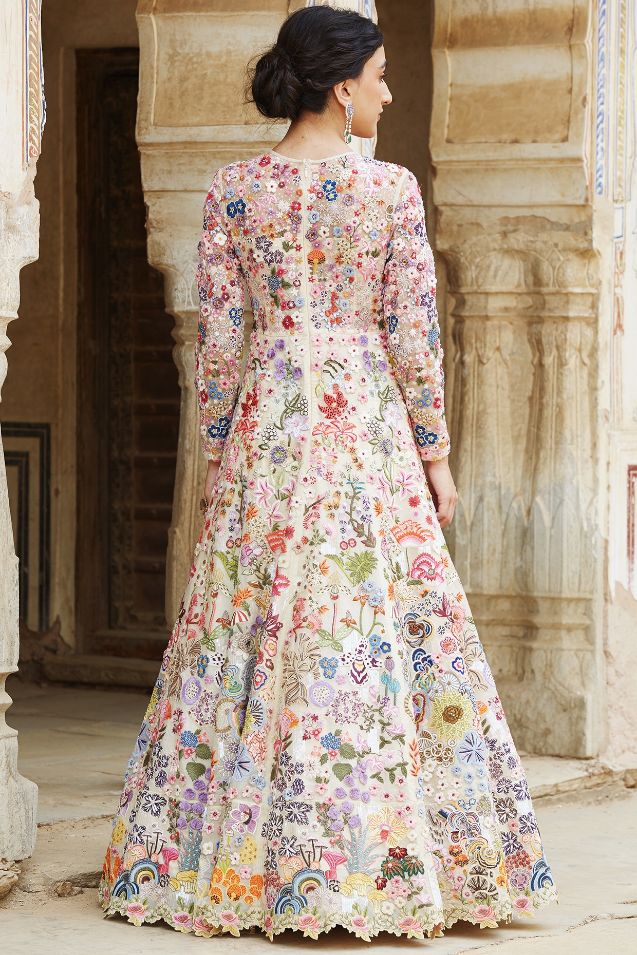 Colorful embroidered outlet dress