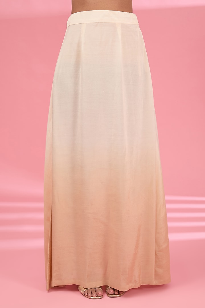 Ivory & Beige Organza Ombre Bridal Saree Set by Rahul Mishra at Pernia's Pop Up Shop