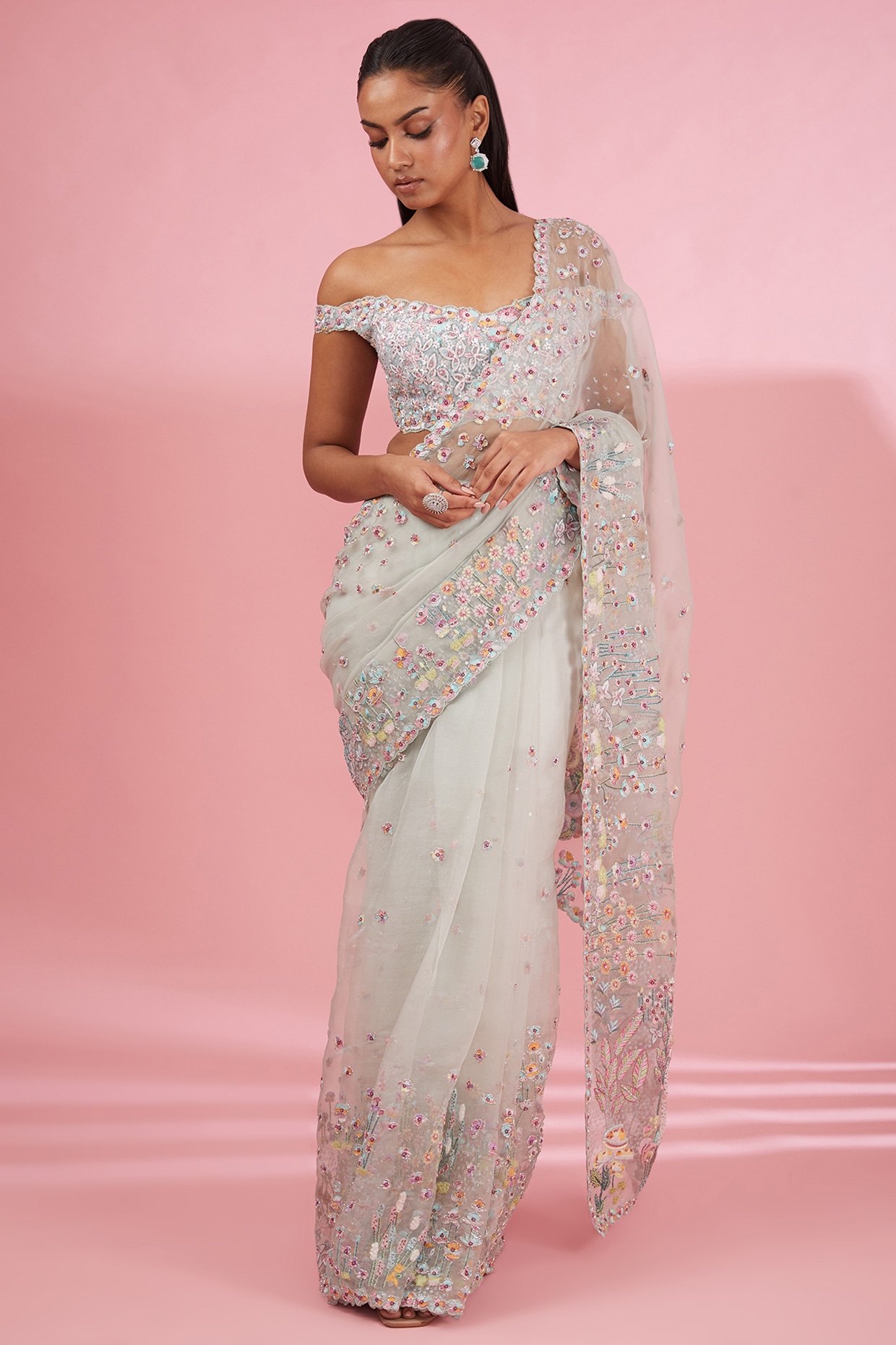 engagement saree: Graceful Attire – Sareeslane