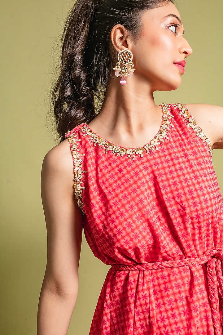 Pink Printed Gharara Set by Ria Shah Label at Pernia's Pop Up Shop
