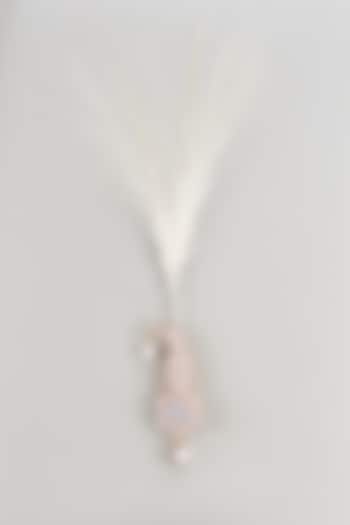 White Finish Feather Swarovski & Pearl Kilangi by RNG Safawala Men at Pernia's Pop Up Shop