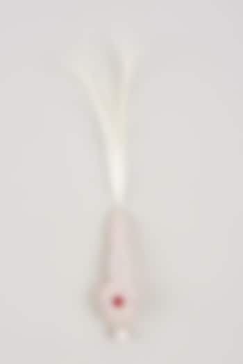 White Finish Swarovski & Pearl Feather Kilangi by RNG Safawala Men at Pernia's Pop Up Shop