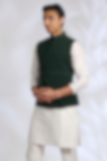 Black French Terry Bundi Jacket by RNG Safawala Men at Pernia's Pop Up Shop