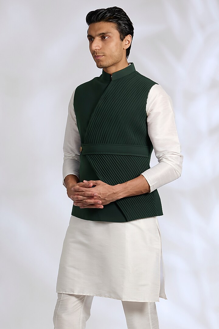 Black French Terry Bundi Jacket by RNG Safawala Men at Pernia's Pop Up Shop