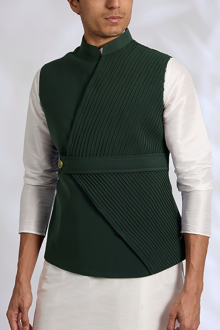 Black French Terry Bundi Jacket by RNG Safawala Men at Pernia's Pop Up Shop