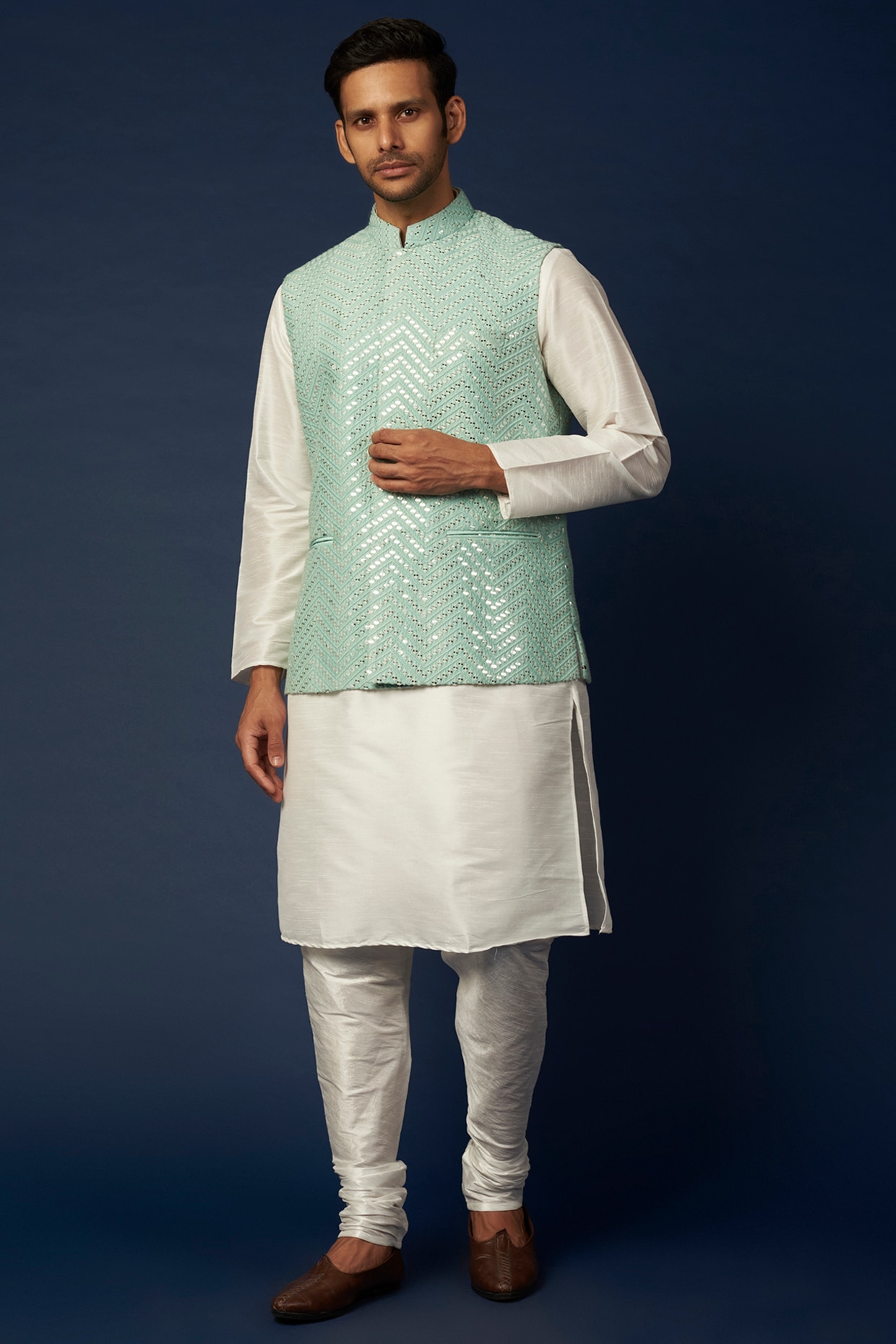 Sophisticated Ensemble: Pakistani Men's Kurta Pajama Set With Nehru Jacket  and Sherwani, Perfect for Navratri Celebrations and Panjabi Style - Etsy  Denmark