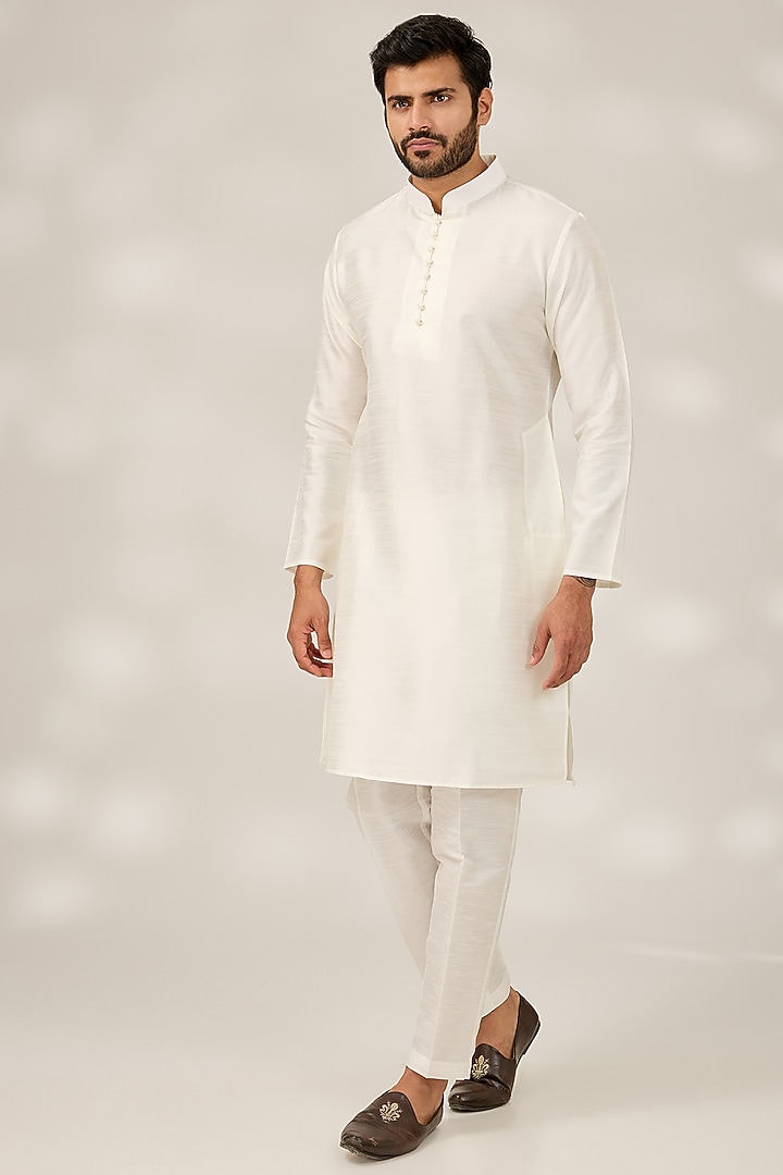 Teal Blue Terry Silk Quilted Nehru Jacket Set by RNG Safawala Men at Pernia's Pop Up Shop